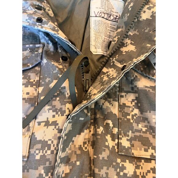 US Military Digital Camo Hooded Jacket Men M Field Coat Universal Pattern Stains - Picture 8 of 10